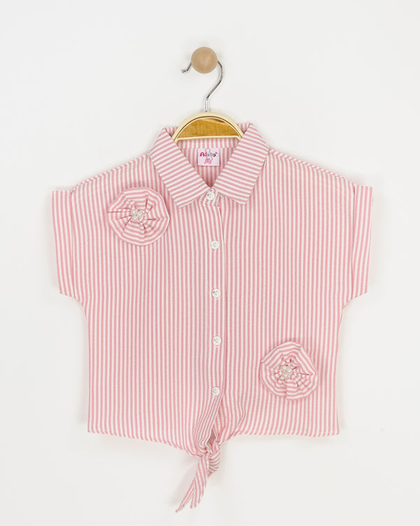 Picture of JH4236 GIRLS SMART SHIRT WITH FRONT KNOT BOW